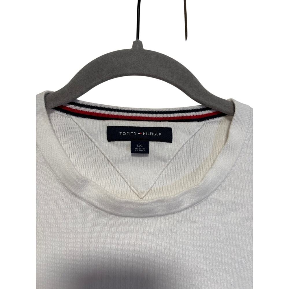 Tommy Hilfiger White Pullover Sweater L/G - Picture 3 of 8